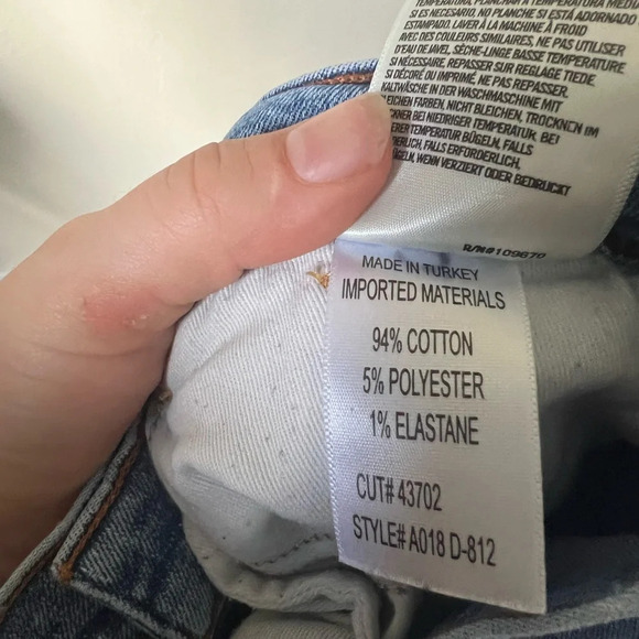 AGOLDE Jeans Crop Distressed Jeans Medium Light Wash 27 - Picture 6 of 6